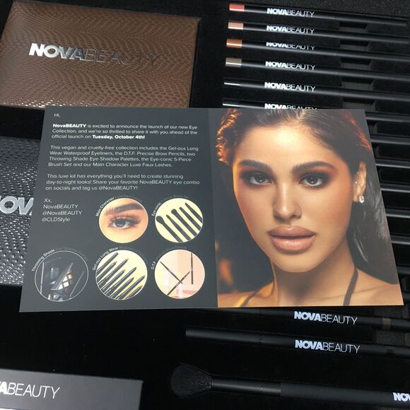 Nova Beauty New Eye Collection Box w/Mirror - 23 Piece Set - Picture 4 of 12